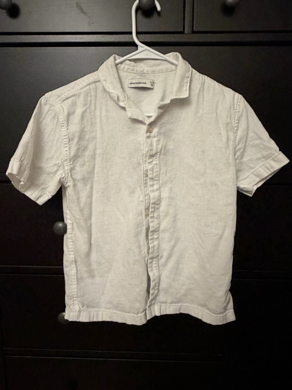 abercrombie kids White Short Sleeve Button-Down Shirt